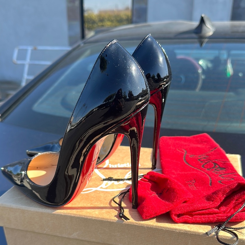 Elegant Black Patent Leather Stilettos